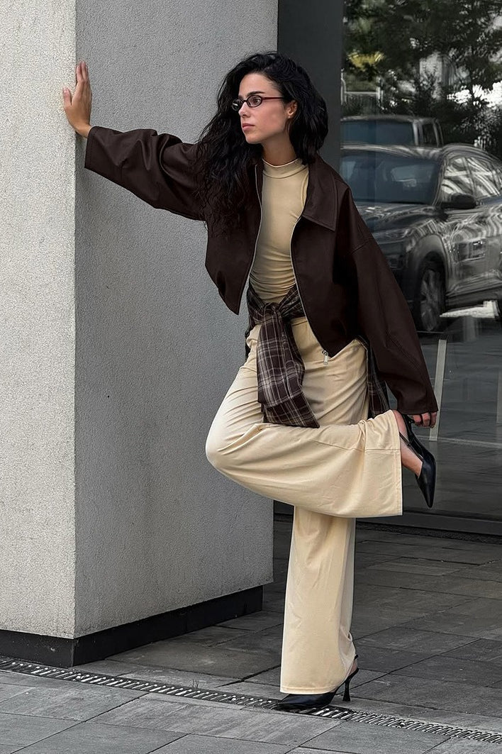 WW | Wildleder Moto Stil Jacke