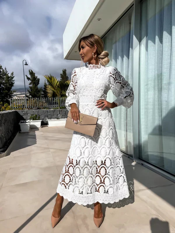 Icelynn™ | Timeless Lace Midi Dress