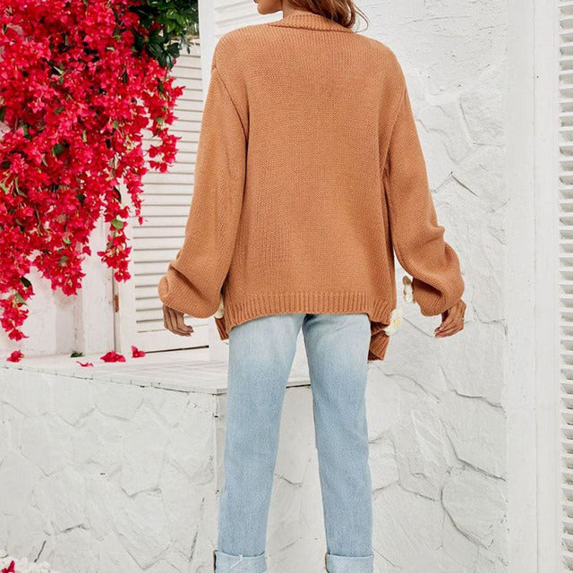 WW | Cardigan with 3D Flower Embellishment