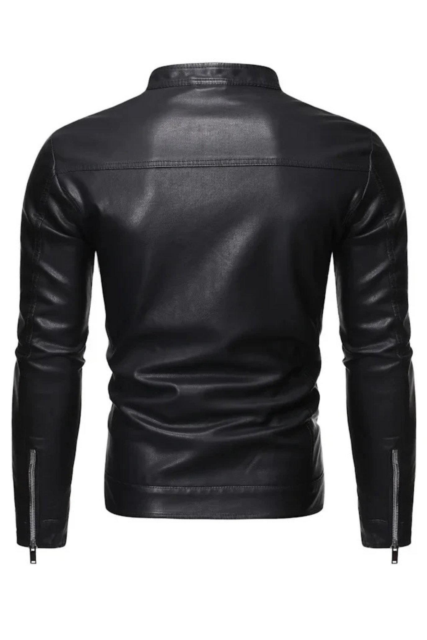 Neil | Leather jacket with stand-up collar