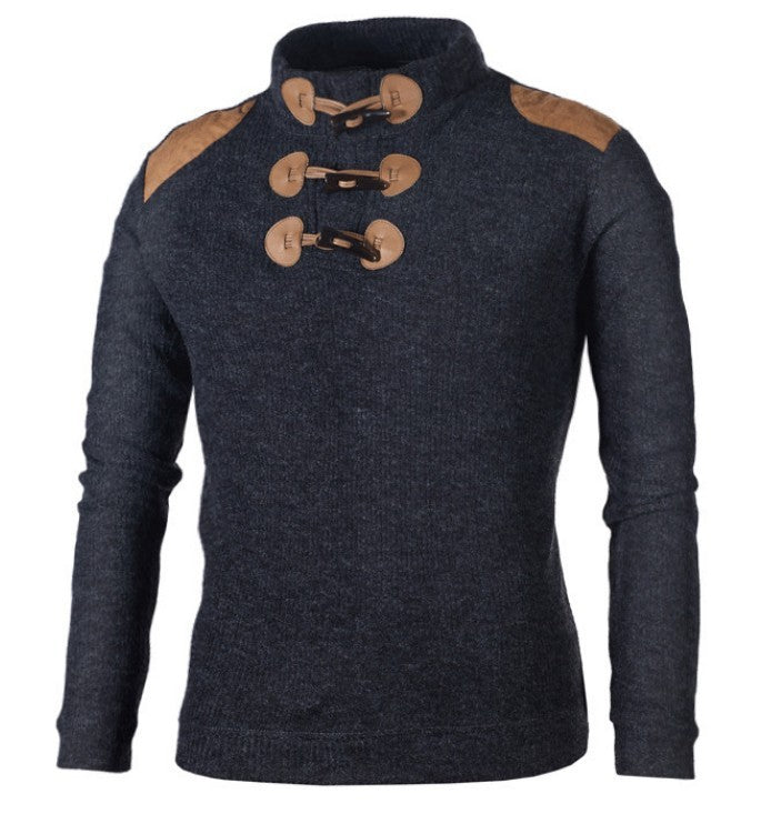 WW | Herrenpullover mit Reißverschluss und Knöpfen