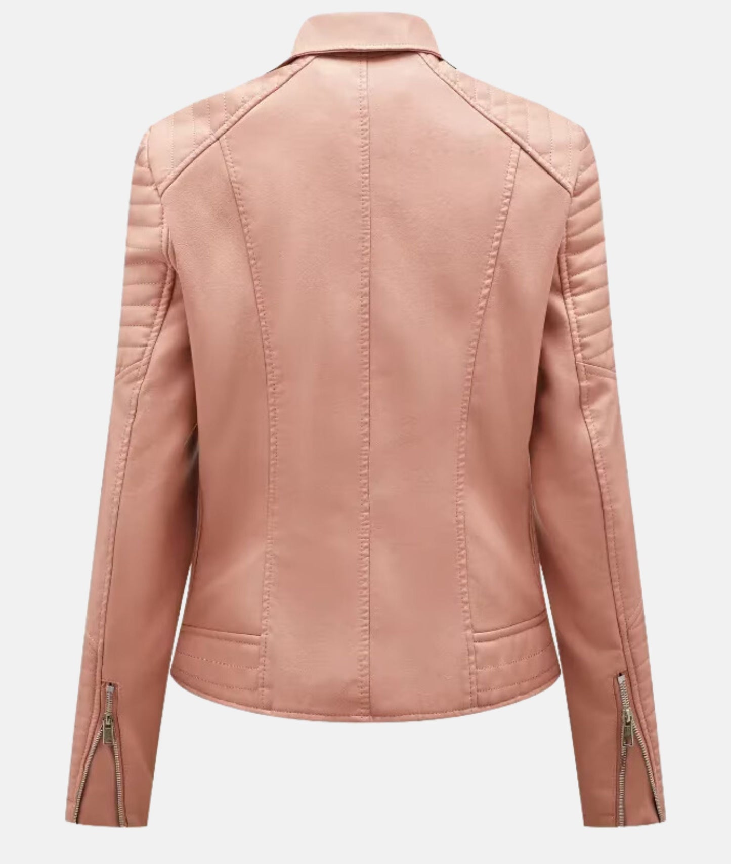 WW | Women's Leather Jacket without Hood - Stylish Biker Jacket