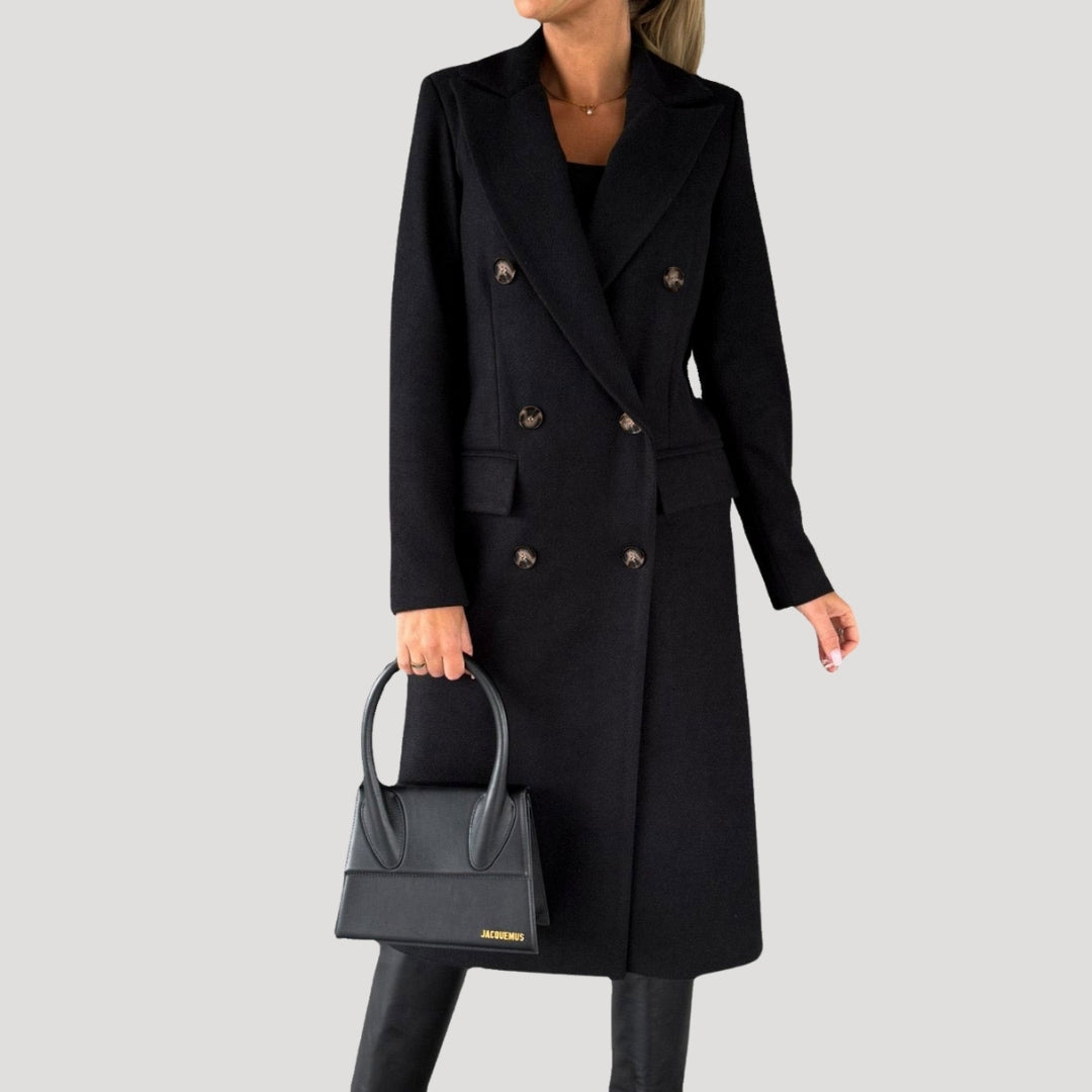 WW | Damen Lange Wintermantel Doppelreihiger Stil