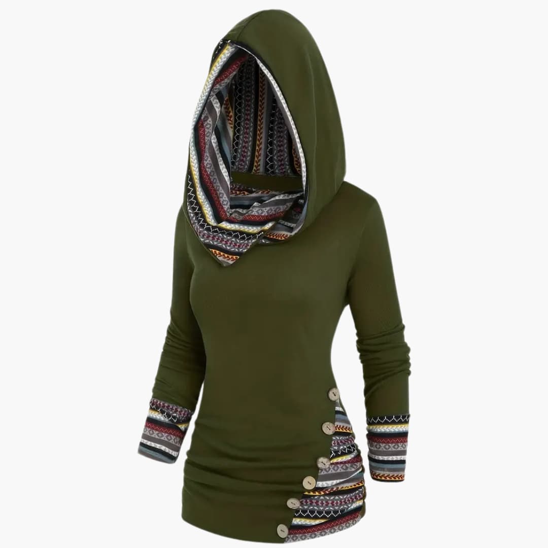 WW | Stylish Women's Hoodie with Ethnic Print