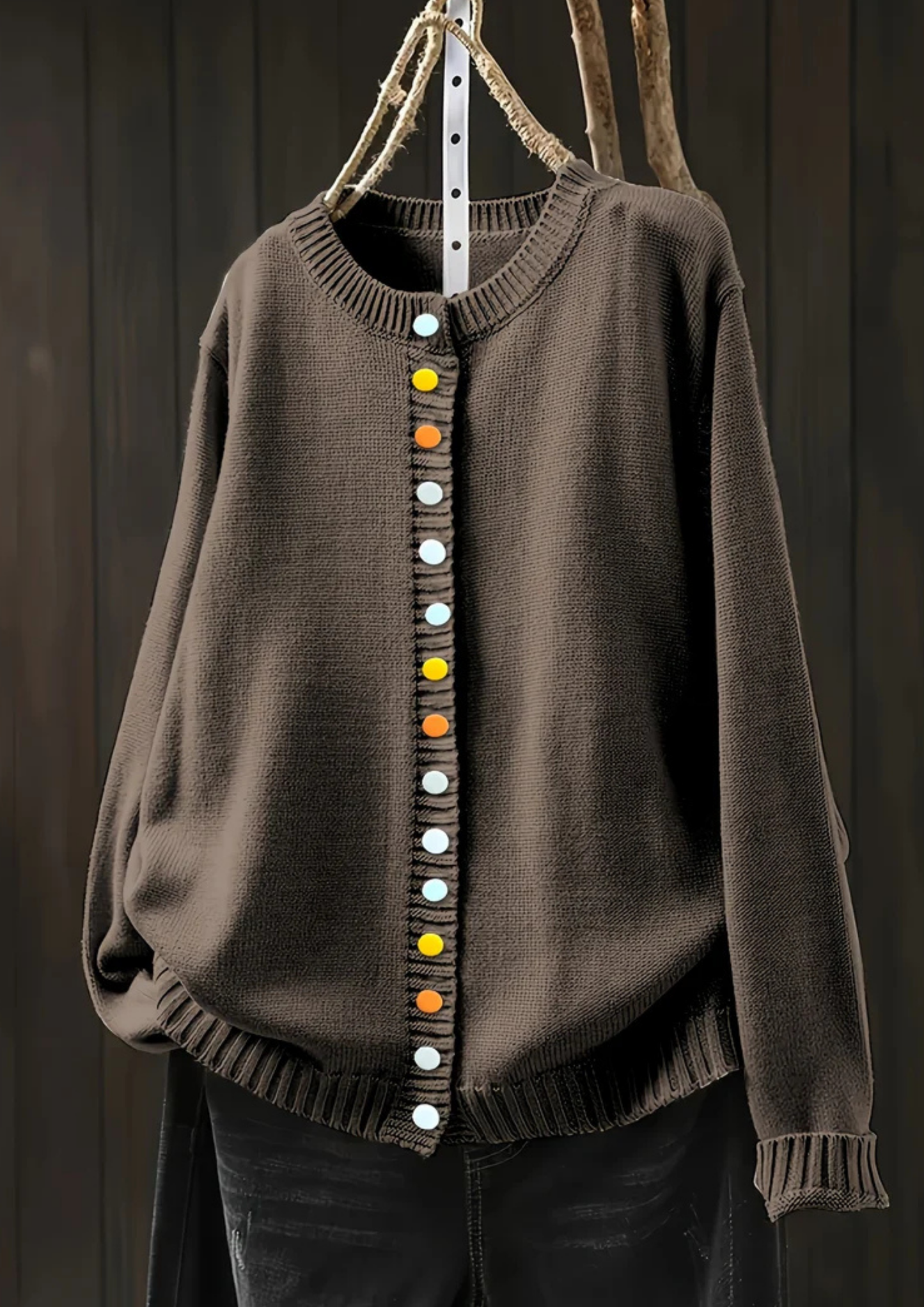 Lisa Comfortable & Stylish Cardigan - Brown