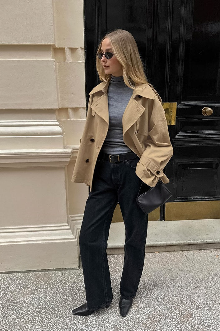 WW | Khaki Trenchkragenjacke
