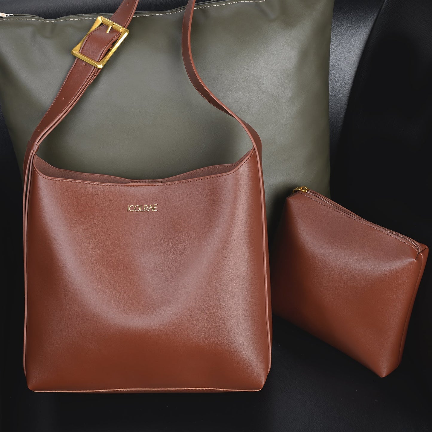 WW | Stylish Robust Brown Embossed Chest Bag