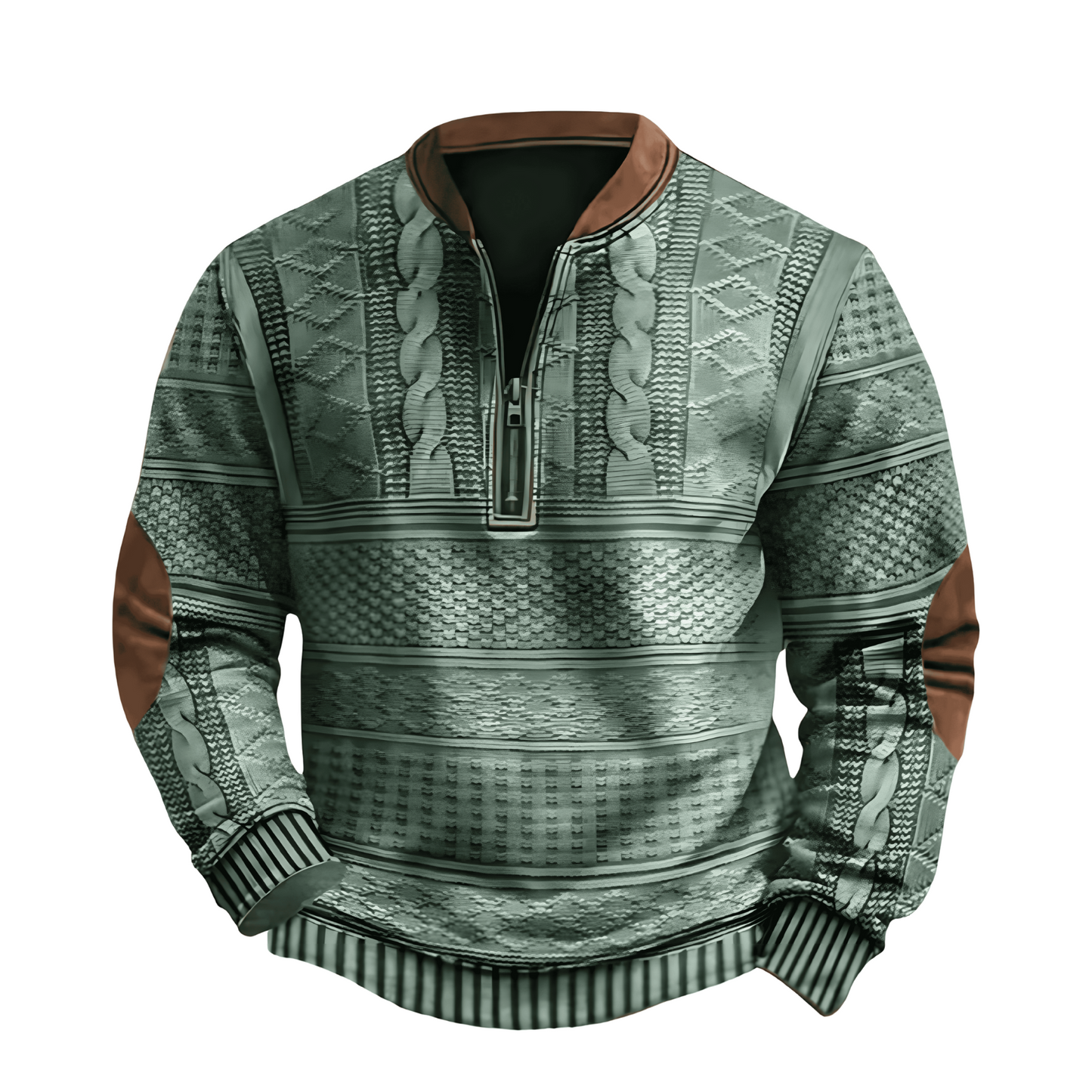 Adrian Zip Detail Jumper - Green