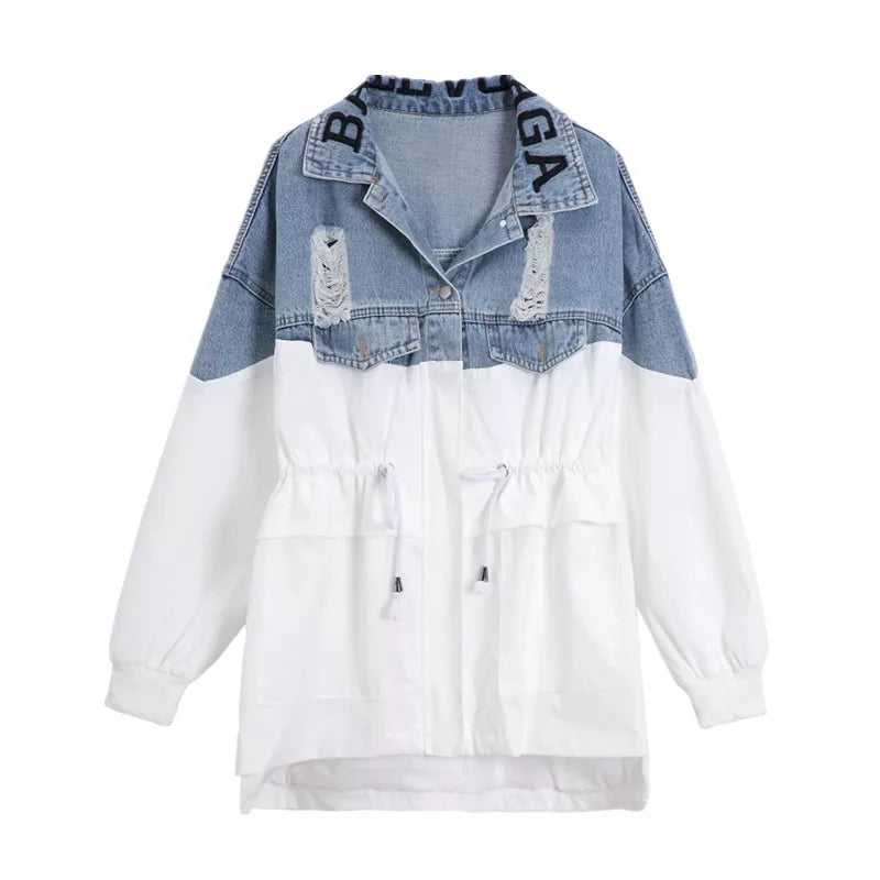 WW | Women's denim jacket made from combined materials