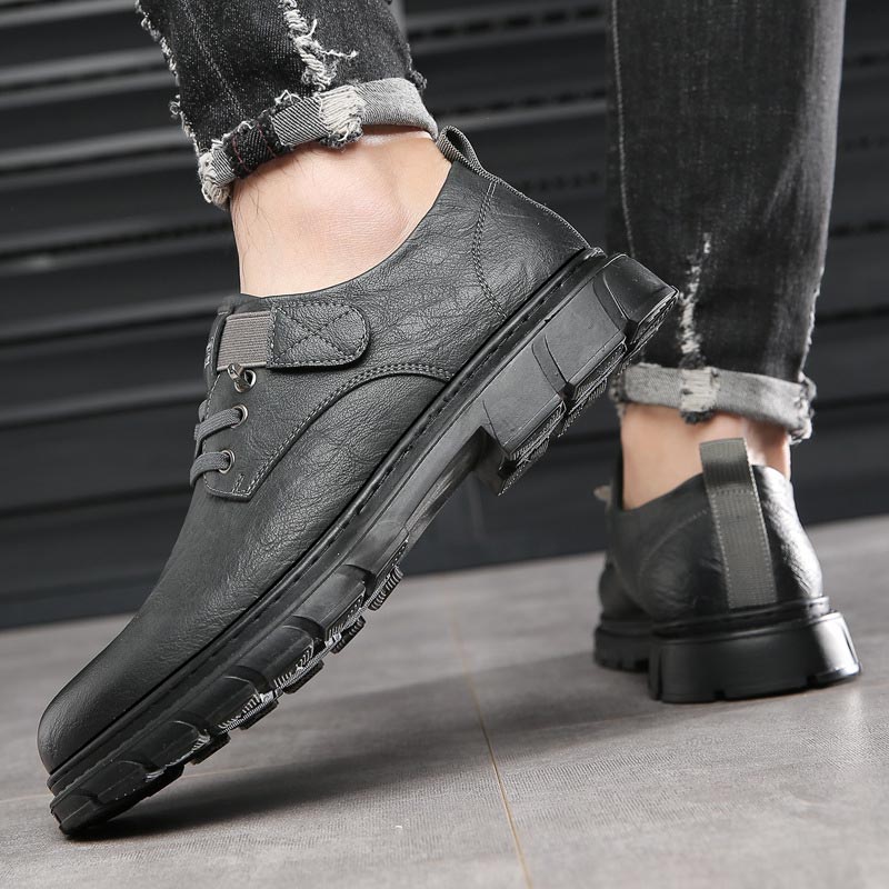WW | Shoes Leather Comfortable Sole Lacing With Metal Eyelets Round Toe