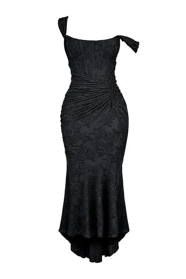 WW | Kleid Vintage Blumenmuster Interne Stäbchen und Falten Perfekt für Besondere Anlässe