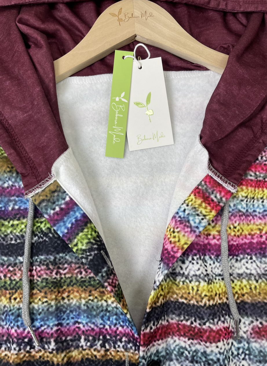WW | Elegant Printed Hoodie Outerwear