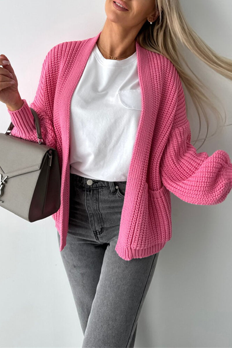 WW | Lässige Taschenwebung V-Ausschnitt Oberbekleidung - 5 Farben