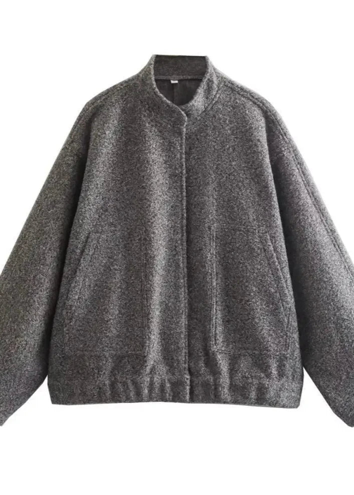 WW | Klassische Bouclé Bomberjacke