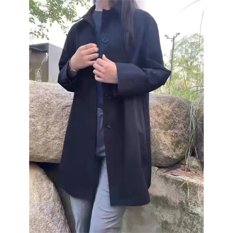 WW | Klassischer Trenchcoat Damen, Einfach Gebunden, Taillierter Damenmantel