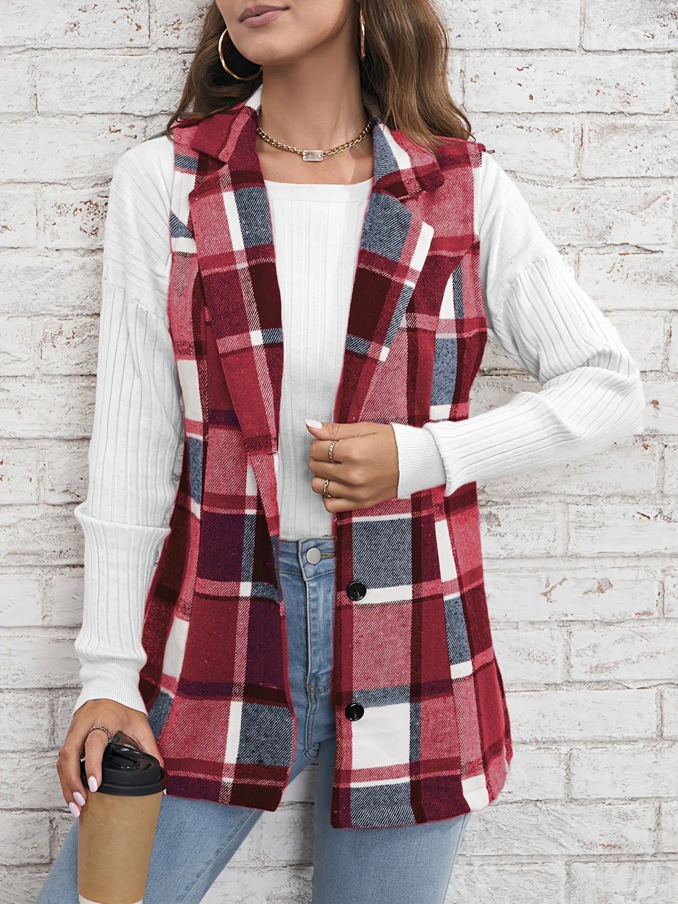 WW | Wolle Plaid Weste