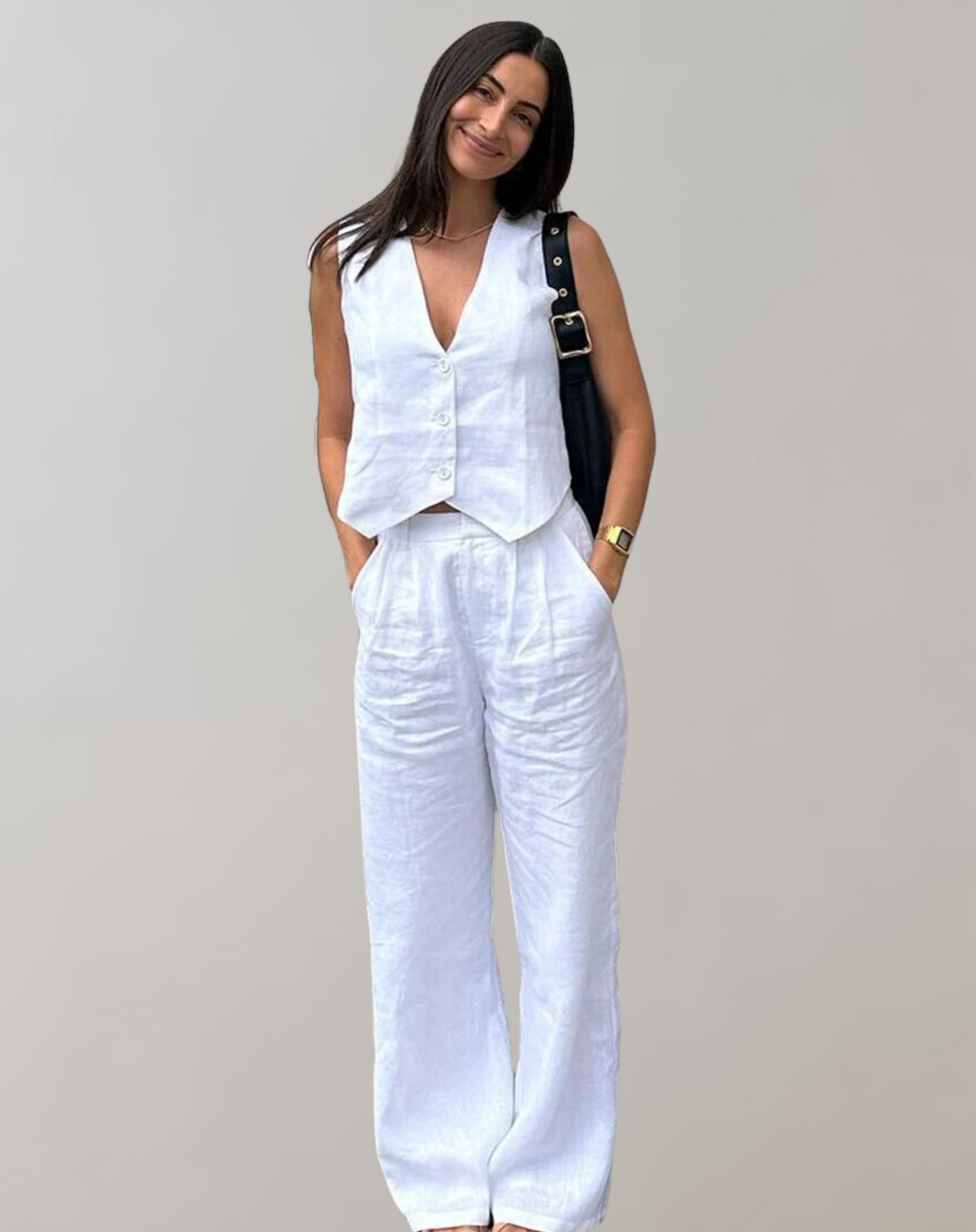 WW - Tank-Top und High-Waist-Hosen
