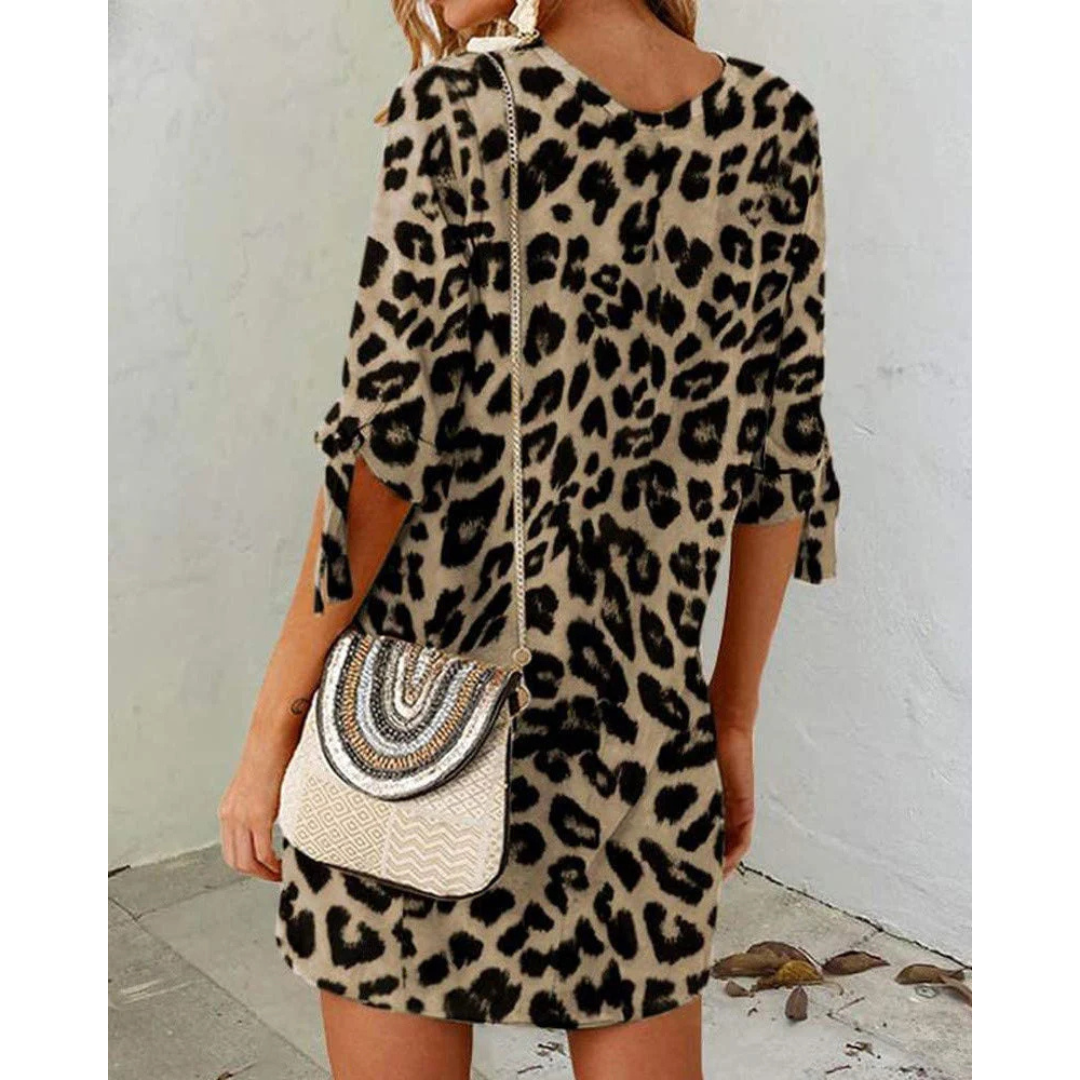 WW | Leopardenmuster-Sommerkleid für Mühelosen Stil Bei Damen