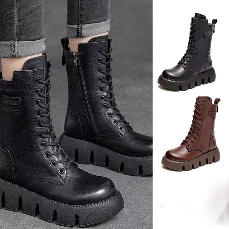 Lena | Chunky Sole Side Zip Women's Boots