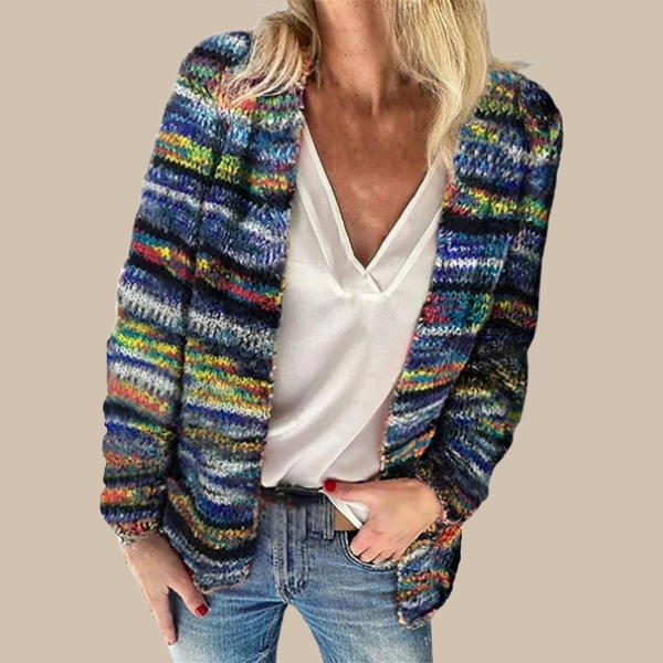 WW | Farbige Streifen-Cardigan für Stil und Komfort