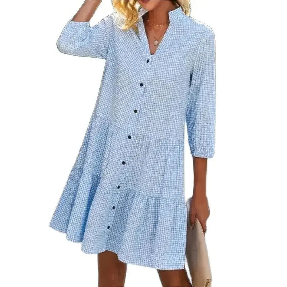 WW | Elegantes Weste Kleid Mit Knopfverschluss