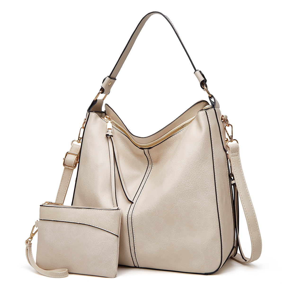 WW | Vintage-inspirierte Leder Hobo-Tasche