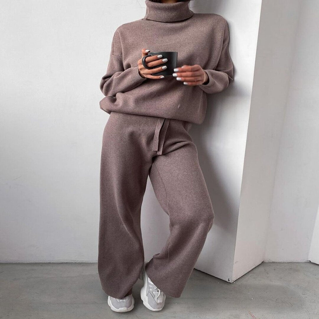 WW | Warmes Rollkragenpullover-Set für Frauen