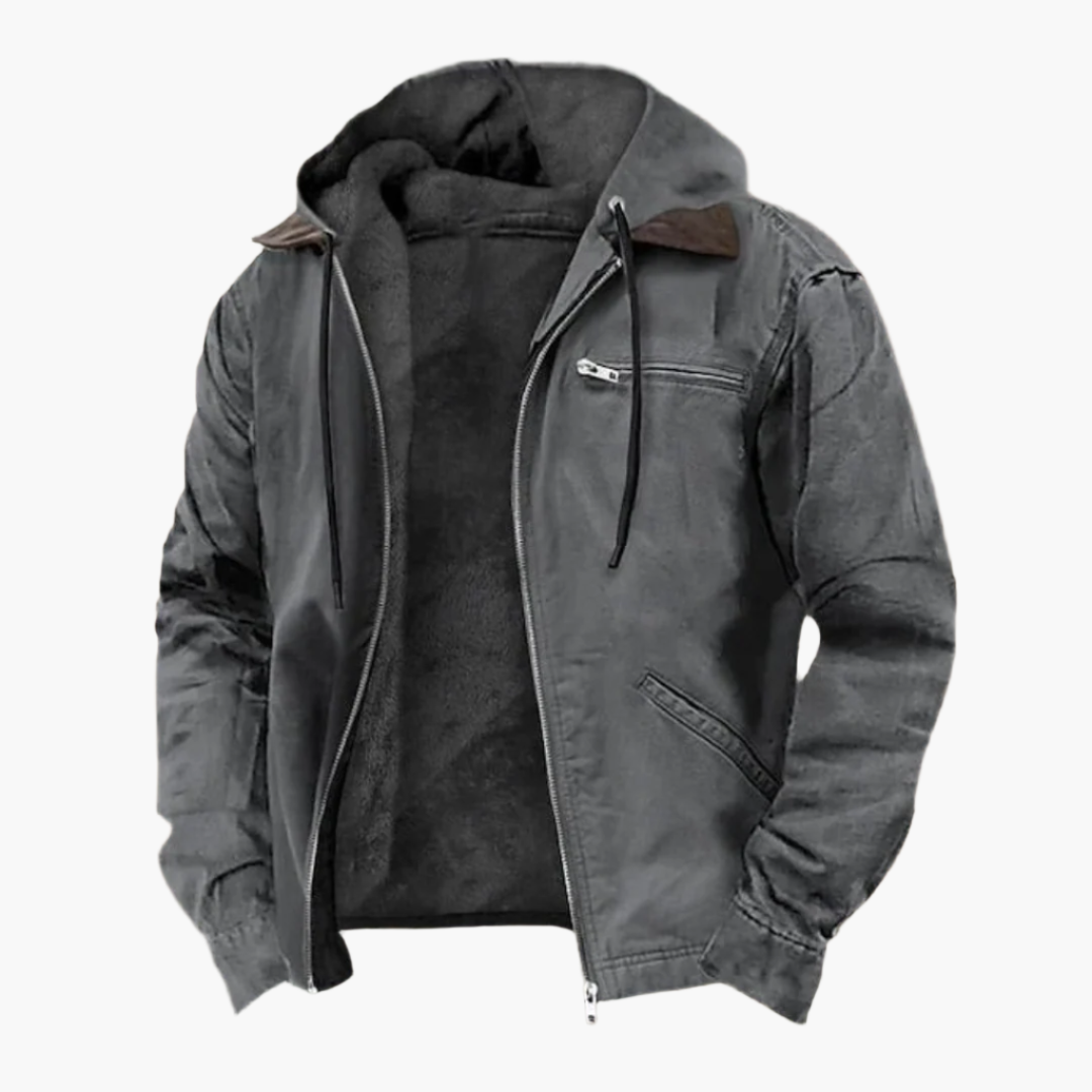WW | Freizeitjacke mit Kapuze und Reißverschluss - Urban Streetwear Übergangsjacke