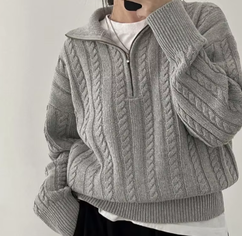 WW | Vintage Half Zipper Damen Pullover