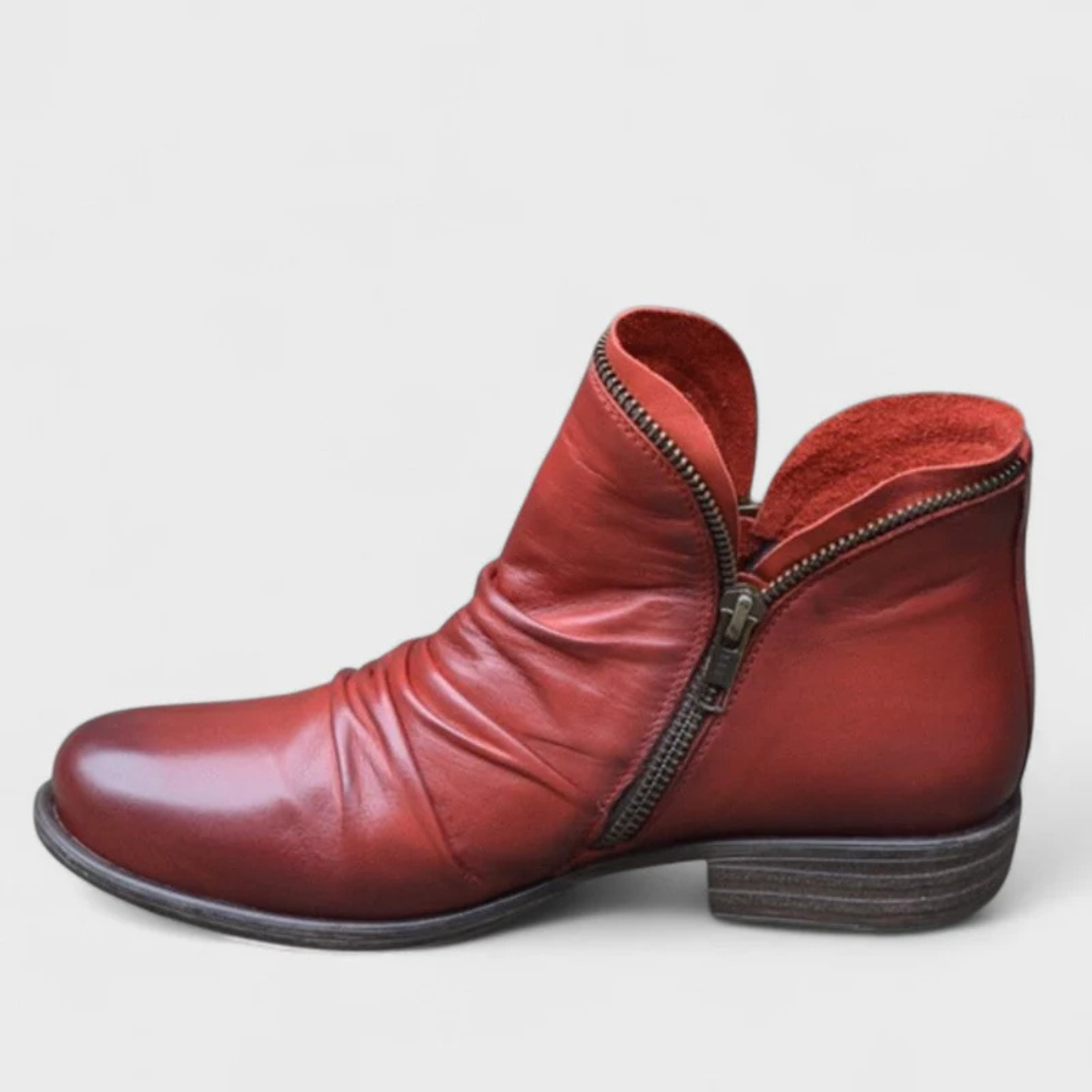 Keisha Orthopedic Ankle Boots - Red