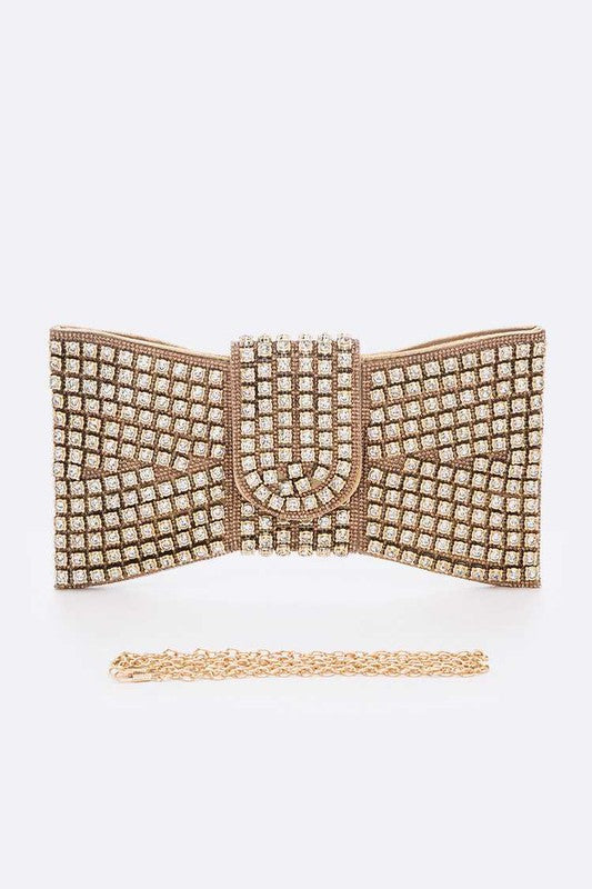 WW | Rhinestone Bow Tie Iconic Clutch Bag