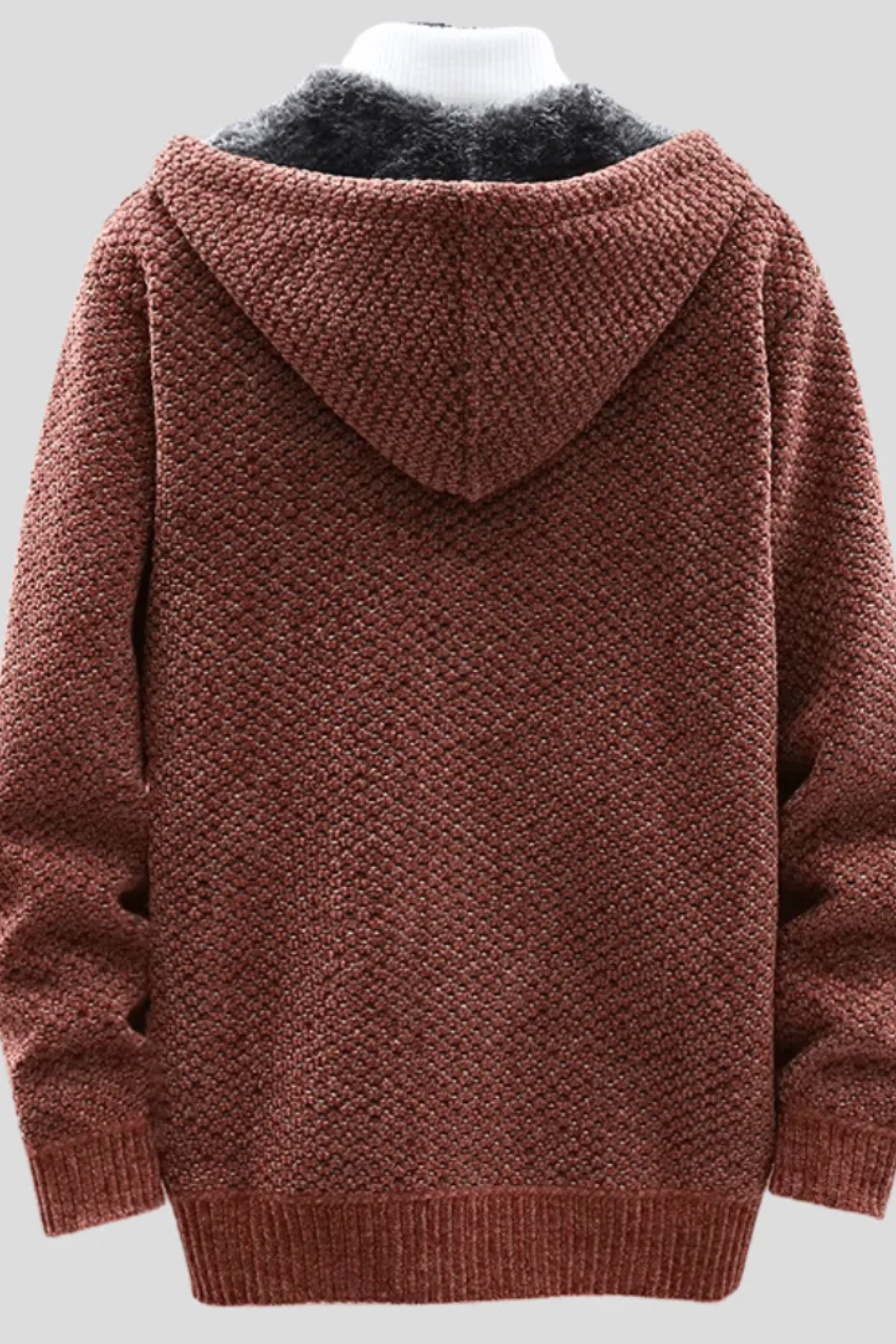 Henry Knit Hoodie - Brown