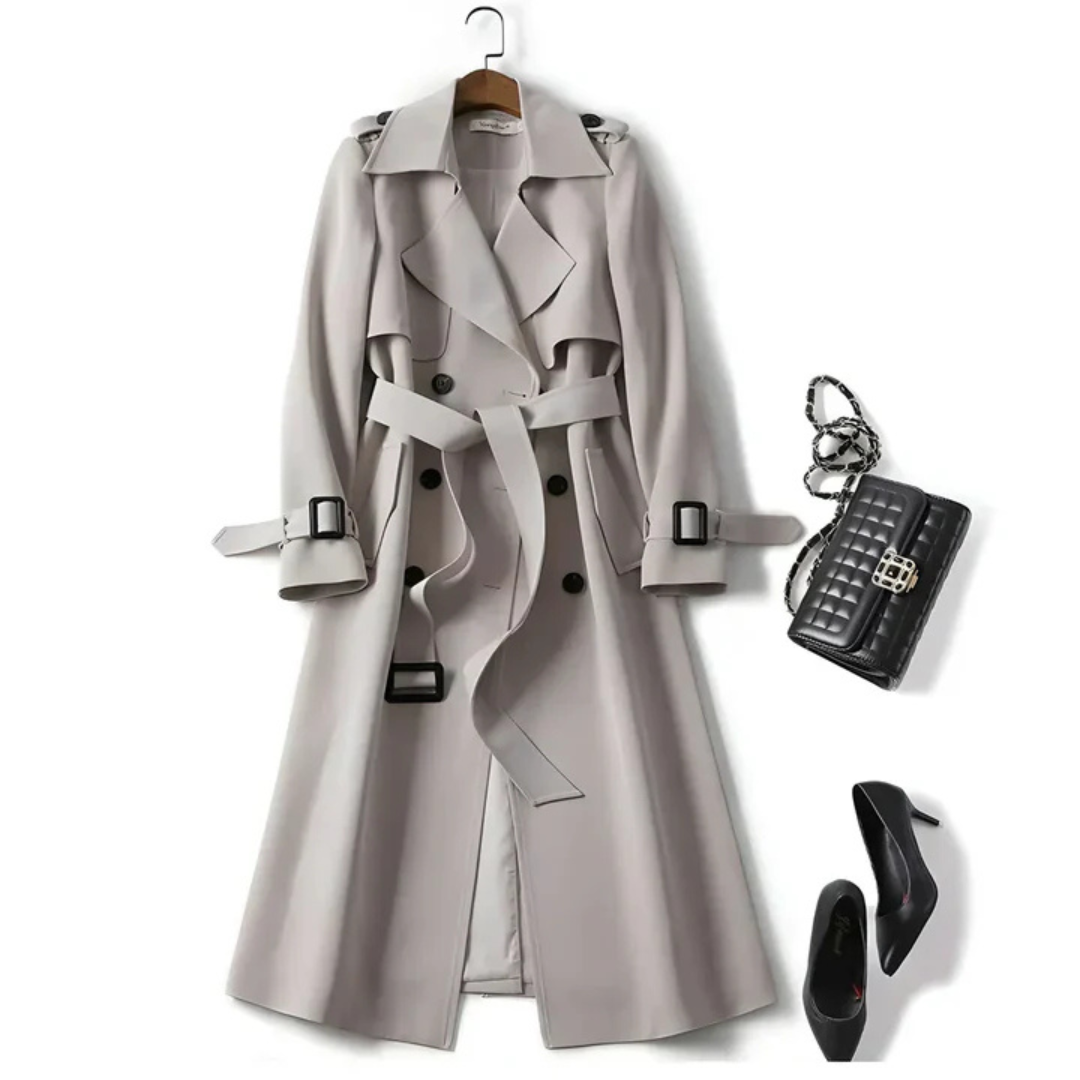 Allegra Elegant Trench Coat for Timeless Appearances - Grey