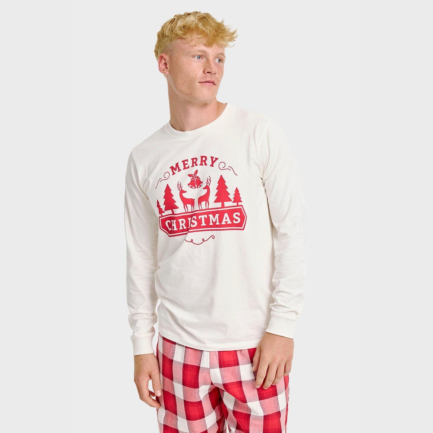 WW | Das fröhliche Weihnachts-Pyjama-Oberteil - Herren
