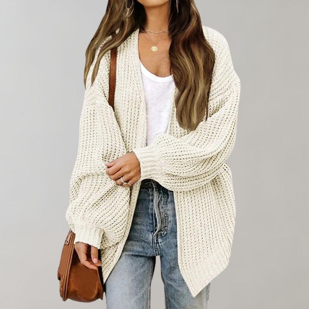 WW | Gemütliche Strickjacke mit Bischofsärmeln