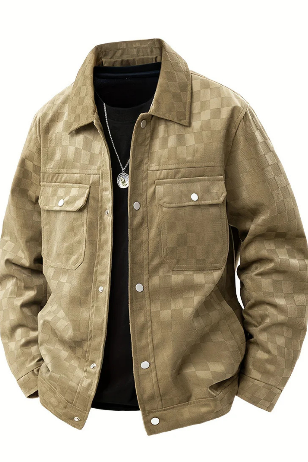 Nico | Checkered Velour Suede Jacket