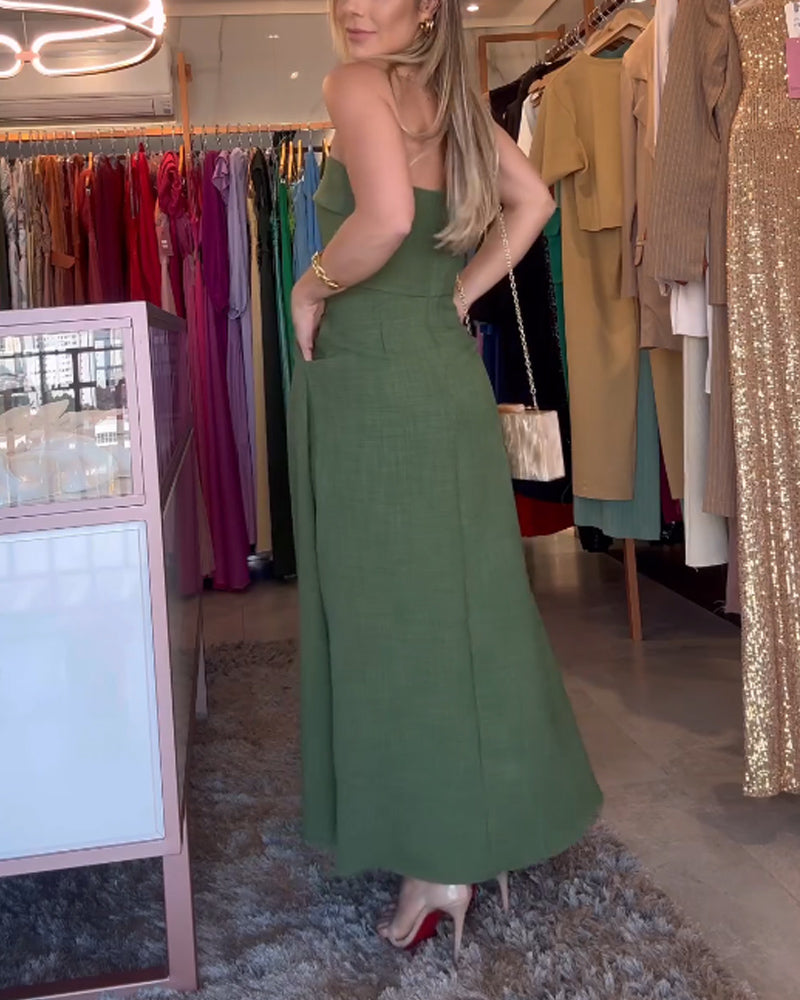 Annie – Elegant Off-the-Shoulder Midi Dress