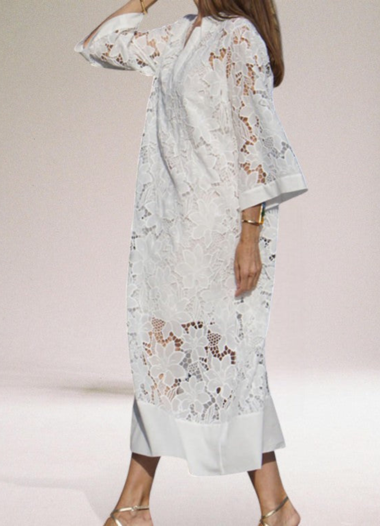 WW | Long Stylish Dress for Women White