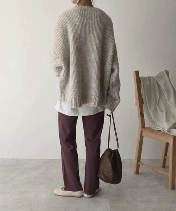 WW | Elegant Oversized Pocket Pullover Modern Winter Style