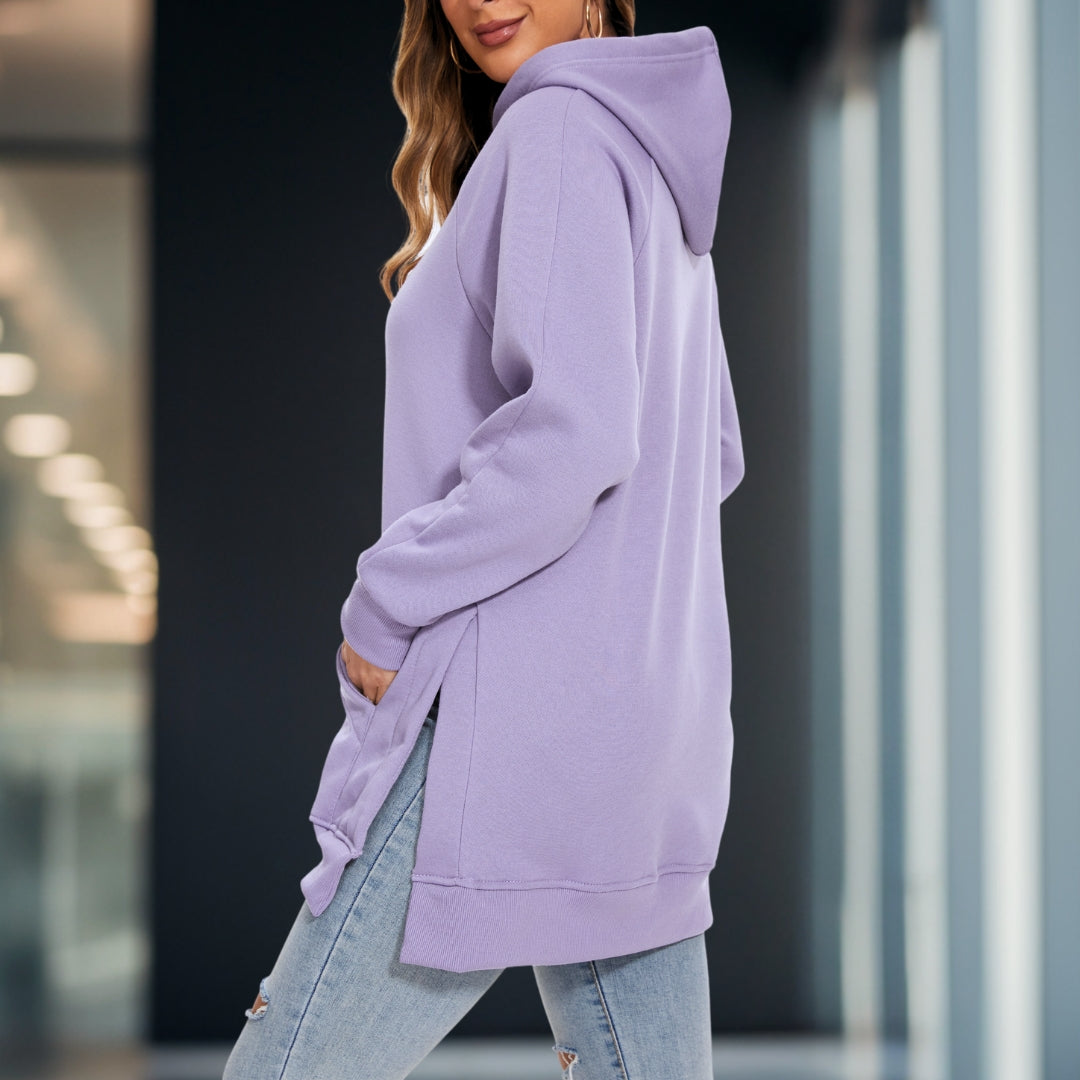 WW | Bequemes Oversize-Kleid mit Kapuze für Damen