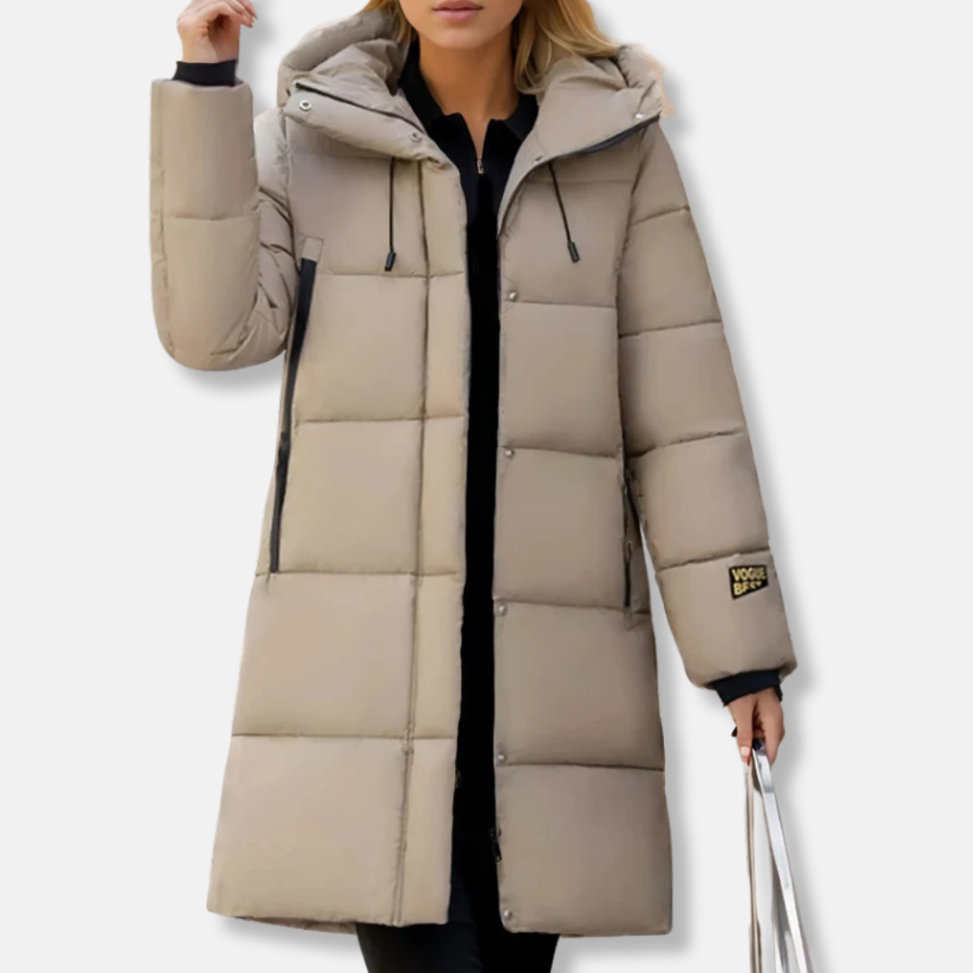 WW | Long Puffer Jacket Oversized Fit Padded Windproof with Hood