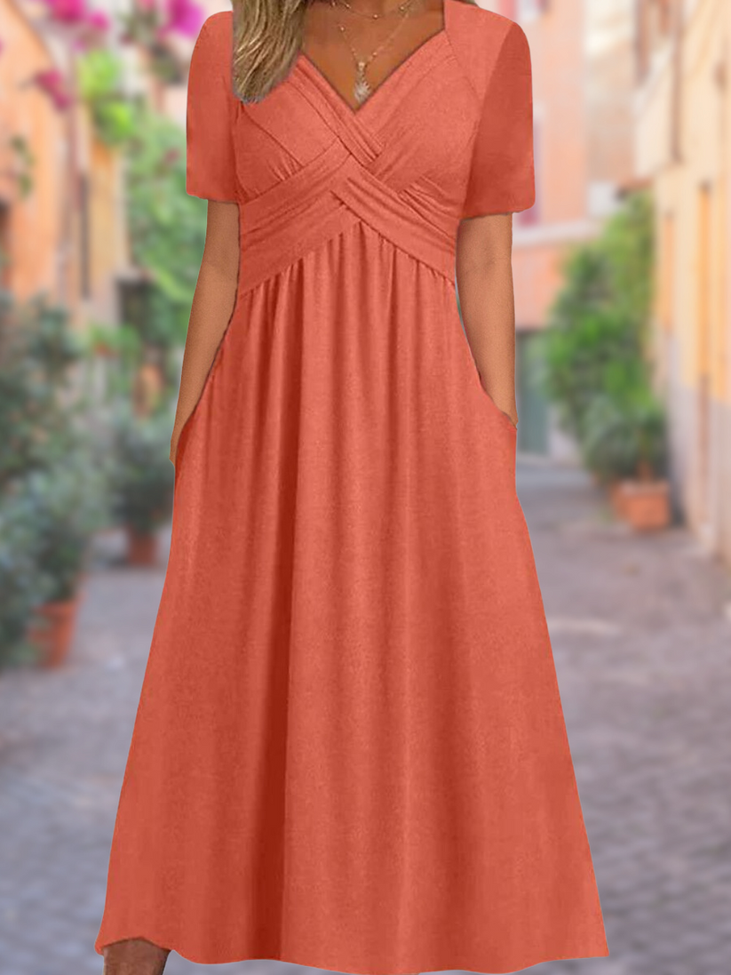 WW | Sommerkleid Mit V-ausschnitt