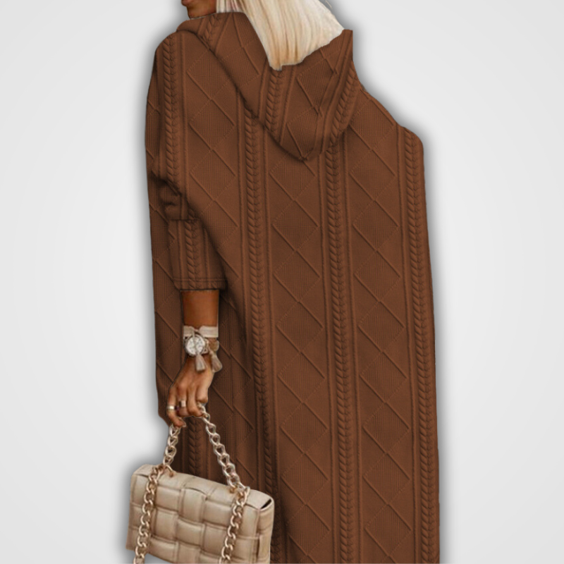 WW | LANGER WESTE CARDIGAN MIT KAPUZE