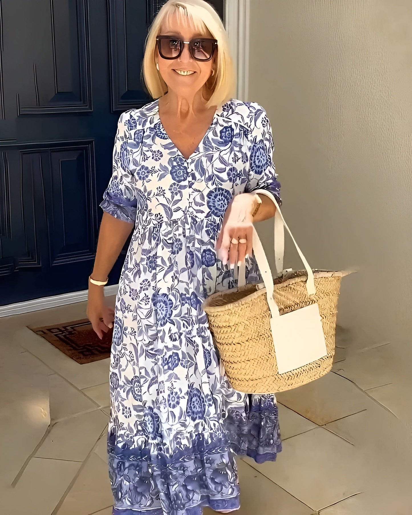 Evelyne | Elegantes Kleid mit Blumenmuster