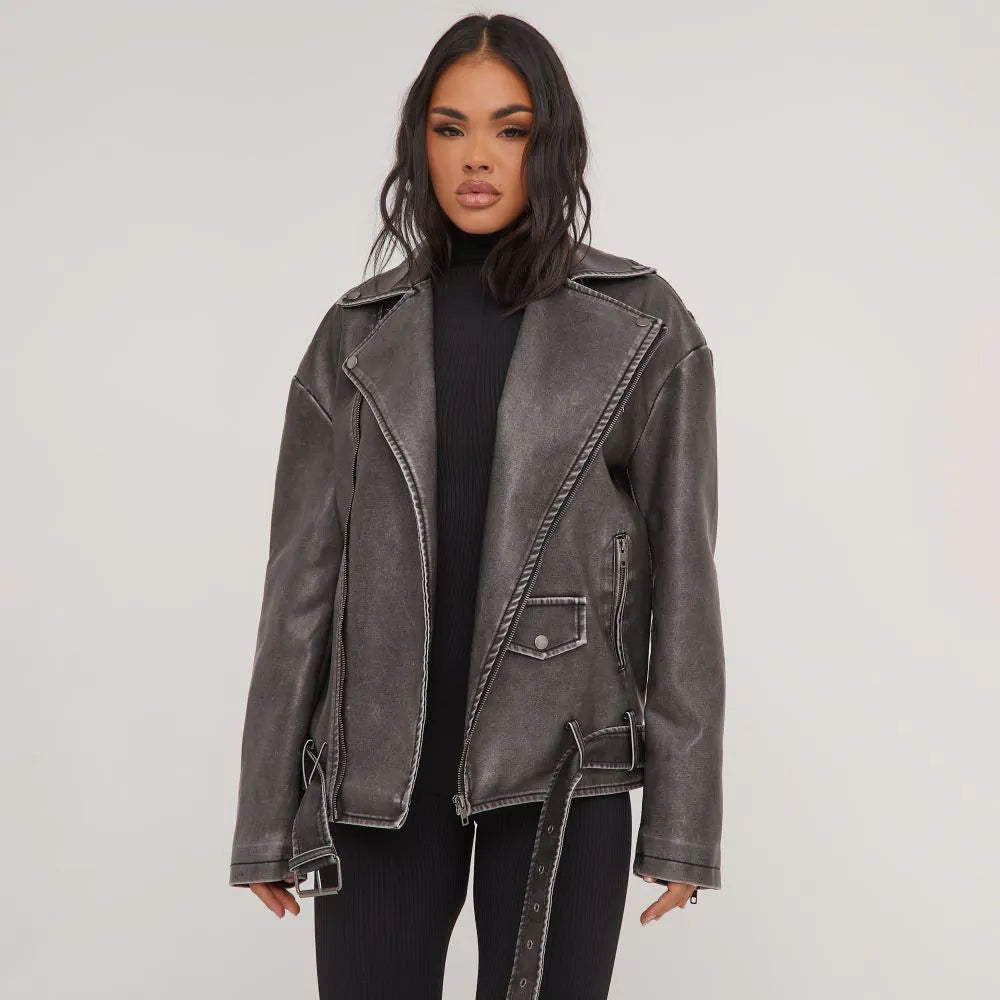 WW | Oversized Lederjacke für Frauen