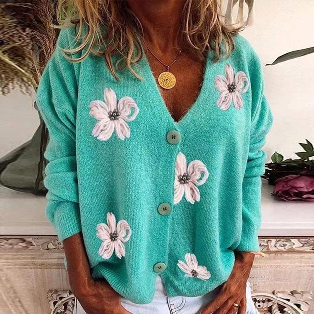 WW | Grüne Jacke mit Blumenmuster
