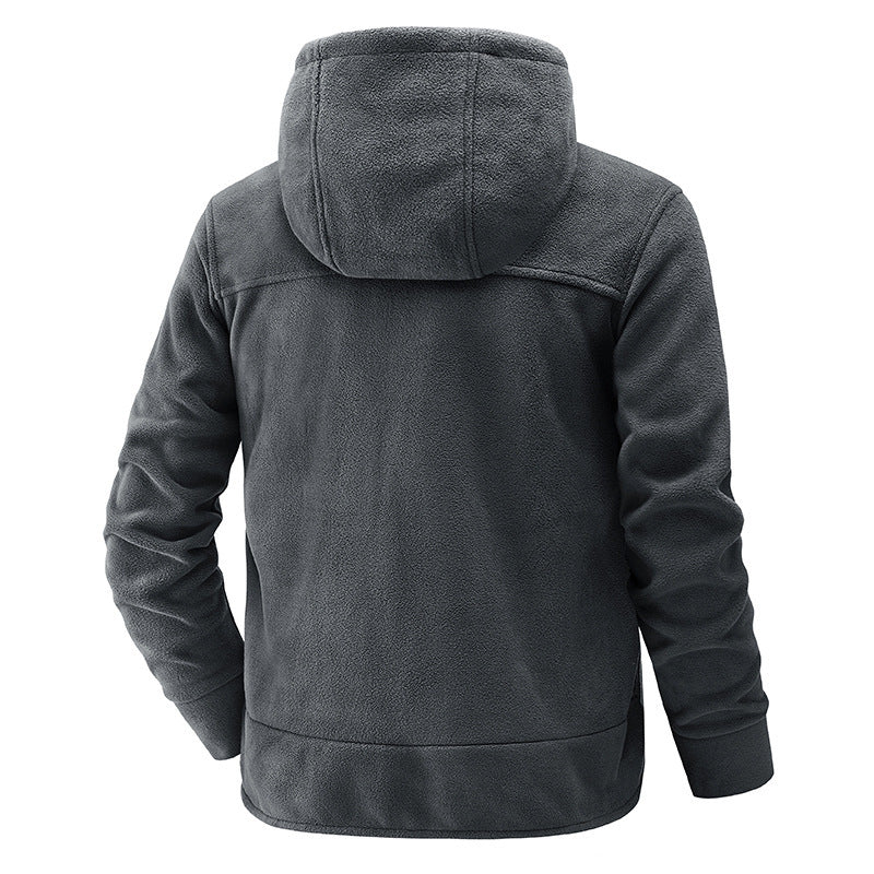 WW | Fleece-Weste mit Reißverschluss und Kapuze