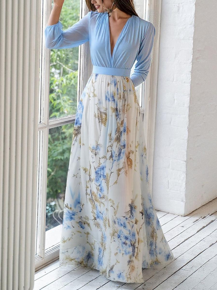 WW | Shimmering Maxi Dress With Floral Print