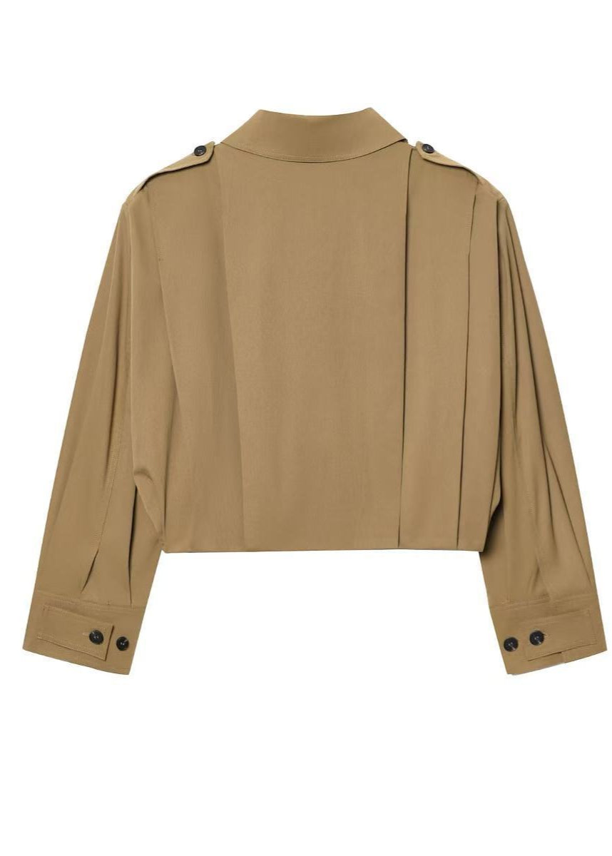 WW | Epaulette Button-Down Jacket – Khaki