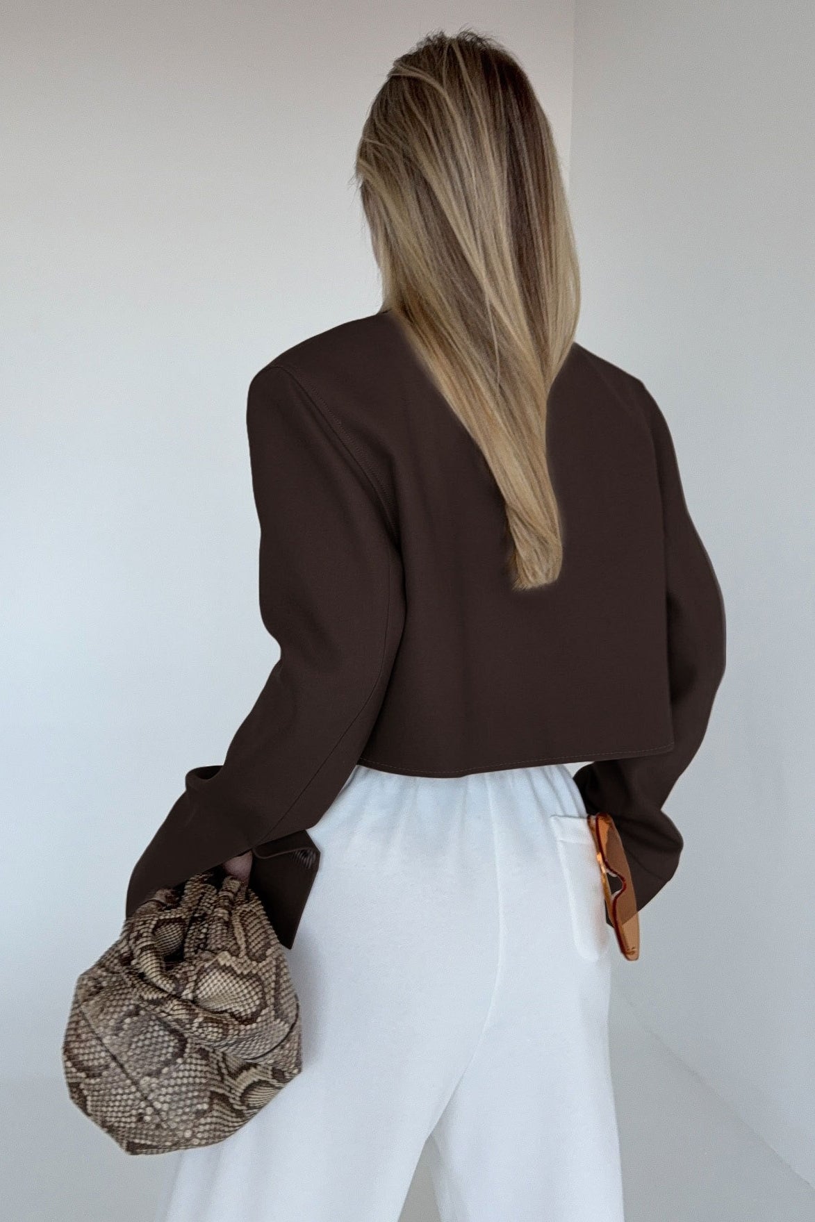 WW | Length Brown Zipper Jacket